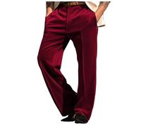 Pantalon Habillé Homme Pantalon Décontracté Velours Poche Devant Coupe Droite Grille Confort Affaires Quotidien Vacances Velours Fashion Moderne en Côtelé Doré Droit