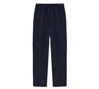Pantalon habillé pour enfants garçons taille élastique couleur unie formel devant plat avec poches Uniforme/étudiant Uniforme/étudiant Pantalon coupe ajustée, bleu marine, 9-10 ans