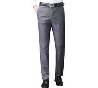 Pantalon habillé pour homme, coupe ajustée, confortable, pantalon fuselé, pantalon habillé extensible 4 façons, gris, 44
