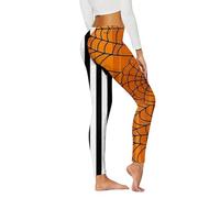 Pantalon Halloween Legging Minceur Noir Femme Sport Leggings Cellulite Brule Graisse Vêtements Extensible Anti Push Up pour Femmes Été- Vetement Confortables Fête Imprimé avec Poche