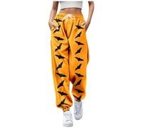 Pantalon Halloween, Pantalon Femme Taille Elastique, Legging Évasés Élastiques Sexy Imprimé Pantalons De Loisirs avec Poches Sport Deguisement Yoga Taille Élastique Halloween Costume De Festival