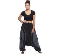 Pantalon Harem Pantalon Pumphose Pantalon Aladin Pantalon Pluder Yoga Goa Sarouel Pantalon Baggy Aladin pantalon de loisir Soni ladies, gris L/XL