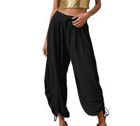 Pantalon Hippie Femme Large Yoga Jupe Boheme Pants Fluide Combi Ete Noir 7/8 Été Leger Vetement Safari Grande Taille Sarouel Legging Lin Combinaison Ample Bouffant Blanc Pantalons De Et Pilates D'Ete