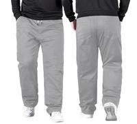 Pantalon Homme Bas De Jogging Ensemble Survetement Musculation Survêtement en Coton pour Sport Long Joggers Taille Elastique Femme Baggy Cargo Sweatpants Mode Light Gris XL