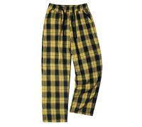 Pantalon Homme carreau Droit Décontracté Vintage Pantalon Plaid Coton Hiver Sport Mode Pantalons Homme Noir Gris Slim Fit Taille Haute Cordon de Serrage Casual Men Registre Public Sweats (Yellow, XL)