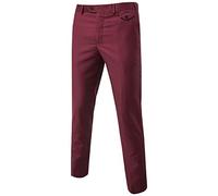 Pantalon Homme Costume Casual Chic Habillé De Travail Avec Poche Slim A Pince Chino Coupe Droite