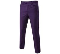 Pantalon Homme Costume Casual Chic Habillé De Travail Avec Poche Slim A Pince Chino Coupe Droite