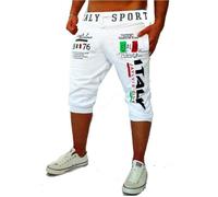 Pantalon homme de jogging court imprimé numérique sport loisirs Plage de Sable luxe de imprimé et baggy Vêtement Masculin - blanc L