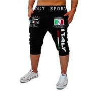 Pantalon homme de jogging court imprimé numérique sport loisirs Plage de Sable luxe de imprimé et baggy Vêtement Masculin - Noir S