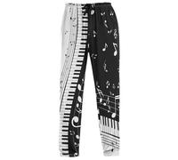 Pantalon Homme Décontracté à Imprimé Partitions de Piano - Design Musical et Original pour Un Look Unique et Créatif Lors de Sorties ou d'Événements
