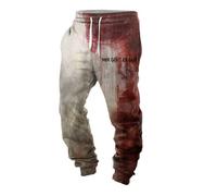Pantalon Homme Decontracté Hommes Carreau Classique Doublé Mariage Trou Tendance 5 Normale Troue Plaquée Sarouel Slack Claire Multipoches Deux Americaine Différentes M