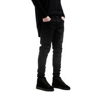 Pantalon Homme Denim Bleu Gris Droit Taille Haute Décontracté Vintage Pantalons Homme Jeans Ajustée Blanc Noir Mode Punk Jeans Automne Hiver Slim Fit Jogging Legging Pantalon De Compression Pour (30)