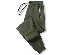 Pantalon Homme Droit Polaire Hiver Chaud Streetwear Mode Pants Hommes Vêtements Hiver Coton Doux Sweatpants Taille Élastique pour Campus Voyage Et Froid Style Décontracté Et Isolant