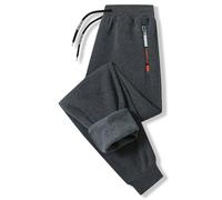 Pantalon Homme Droit Polaire Hiver Chaud Streetwear Mode Pants Hommes Vêtements Hiver Coton Doux Sweatpants Taille Élastique pour Campus Voyage Et Froid Style Décontracté Et Isolant