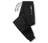 Pantalon Homme Droit Polaire Hiver Chaud Streetwear Mode Pants Hommes Vêtements Hiver Coton Doux Sweatpants Taille Élastique pour Campus Voyage Et Froid Style Décontracté Et Isolant