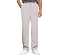 Pantalon Homme Élégant Slim Fit Droit Polyvalent pour Bureau Décontracté Cérémonie Mariage Voyage Sortie Noël Fête Travail Formel avec Taille Élastique Confortable Léger Respirant Tissu Stretch