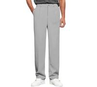Pantalon Homme Élégant Slim Fit Droit Polyvalent pour Bureau Décontracté Cérémonie Mariage Voyage Sortie Noël Fête Travail Formel avec Taille Élastique Confortable Léger Respirant Tissu Stretch