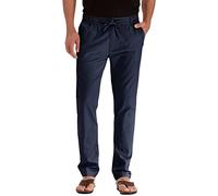 Pantalon Homme Grande Taille Extensible Les Pantalons décontractés Ont Une Taille élastique et Une Braguette zippée avec Cordon de Serrage Interne réglable pour Un Ajustement Entraînement (Navy, XXL)