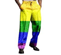 Pantalon Homme Habillé Gay Pride Month Pantalon Chino Homme LGBT Arc-en-Ciel Pantalons Large de Travail Affaires - Décontracté Ete Pantalons de Costume - Baggy - LGBTQ - Grande Taille - Couleur Néon