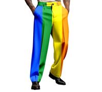 Pantalon Homme Habillé LGBT Arc-en-Ciel Pantalon Chino Homme Gay Pride Month Pantalons de Costume - Décontracté Ete Pantalons Large de Travail Affaires - LGBTQ - Grande Taille - Baggy - Couleur Néon