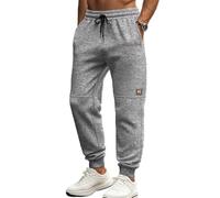 Pantalon Homme Hiver Chaud Elastique Bas De Survêtement, Pantalons Homme l'hiver Doublé Polaire Coton Ample Thermique Chaud Confortable Doux avec Poches Taille Elastique Respirant Sportwear