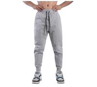 Pantalon Homme Hiver Coton Pantalon Jogging, Pantalons De Randonnée Homme Oversize l'hiver Doublé Polaire Doux Thermique Chaud Coton Confortable avec Poches Respirant Taille Elastique Casual