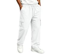 Pantalon Homme Leger, Élégant Chic Décontracté Large Leger Été Travail Taille Stretch Coton Mode Homme，S