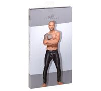 Pantalon homme Noir - Noir mat avec devant brillant et poches, taille L