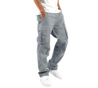 Pantalon Homme,survêtements Homme,décontracté Taille Couleur Sport Chapeau Multi-tissé Poche Pied Corde Solide Rue Cargo Cravate Cargo Portefeuille De Marque (Grey, XXXL)