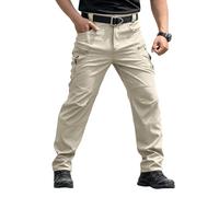 Pantalon Homme Travail Jogpant Randonnée Softshell Coton Treillis Tactique Baggy Stretch Jogging Hiver Elastique Homme Chaud Ceinture Extensible Pantalon Militaire M