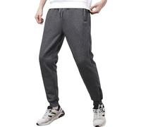 Pantalon Homme Velours Cotelé Grande Taille Bas Jogging, Bas De Sport Homme l'hiver Doublé Polaire Coton Doux Et Confortable Thermique Chaud Respirant avec Poches Taille Elastique Casual