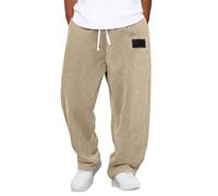 Pantalon Homme Velours Cotelé Grosse Cote Taille Elastique Baggy Pantalon Kirakuco De Travail Cordon Mode Casual Sweatpants Droite Coupe Ample Pantalons Japonais per Jogging avec Poche