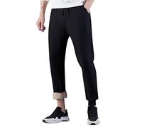 Pantalon Homme Velours Grande Taille Pantalon Survetement, Pants Homme l'hiver Doublé Polaire Coton Ample Décontracté Thermique Chaud Confortable avec Poches Taille Elastique Sportwear
