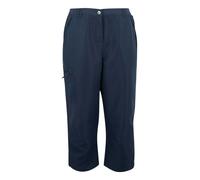 Regatta Pantalon 3/4 Chaska III Capri – Imperméable – Femme Bleu marine 42 Taille courte