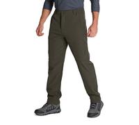 Pantalon imperméable pour homme avec doublure en polaire chaude et coupe-vent Softshell thermique pour randonnée, golf, marche avec 5 poches zippées, Ton terre, 48