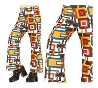 Pantalon imprimé à carreaux - Guirca - Années 70 - Multicolor - Taille L - Homme L