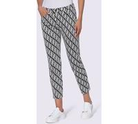 Pantalon imprimé forme courte tendance - Rick Cardona - noir-blanc imprimé NOIR-BLANC IMPRIMÉ 44