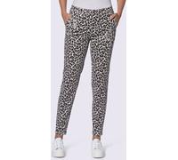 Pantalon imprimé joli motif léopard - Mandarin - gris clair-noir imprimé GRIS CLAIR-NOIR IMPRIMÉ 46