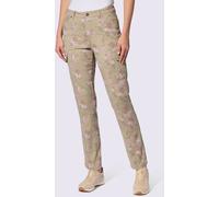 Pantalon imprimé poches cargo plaquées - Linea Tesini - sésame-vieux rose imprimé SÉSAME-VIEUX ROSE IMPRIMÉ 36