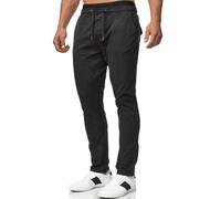 Indicode Hommes Osborne Pants | Pantalon en Tissu composé à 98% de Coton Black XL