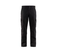 Blaklader 14481832 Pantalons industriels poches extensibles et genouillères, Noir/jaune, taille C54