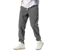 Pantalon Japonais Homme - Pantalon pour Homme Velours Cotelé Sweatpants avec Poche et Cordon Élastique Taille Baggy Pantalons de Serrage Bodybuilding Sport Streetwear