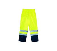 Pantalon jaune et marine taille L haute visibilité 60% coton 40% poly