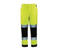Pantalon jaune et marine taille M haute visibilité 60% coton 40% poly