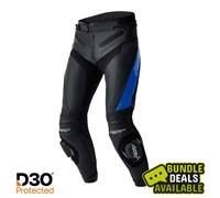 Pantalon jean moto régulier en cuir RST Tractech Evo D3O (D30) noir/bleu