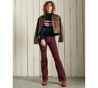Superdry Mid Rise Slim Cord Flare Jeans Rouge 32 / 33 Femme