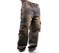 Pantalon Jeans Homme Grande Taille Elastique Large Baggy Pantalon de Jogging en Denim Sport Pants pour Hommes Cadeau Vetement Mode Pantalons Coupe Droite Jeans de Survêtement Pantalons de Travail