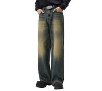 Pantalon Jeans Homme - Jeans Homme Décontracté Confortable Coupe Droite Tissu Denim Résistant Poches Pratiques pour Toutes Occasions Quotidiennes Facile d'entretien