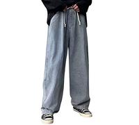 Pantalon Jeans Homme - Pantalon Large Homme en Jean élastique Mode Streetwear Confortable Coupe décontractée Tendance Urbaine décontracté