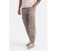 Pantalon Jogging Cargo Tissu Ombre Homme Beige - Marque OMBRE S